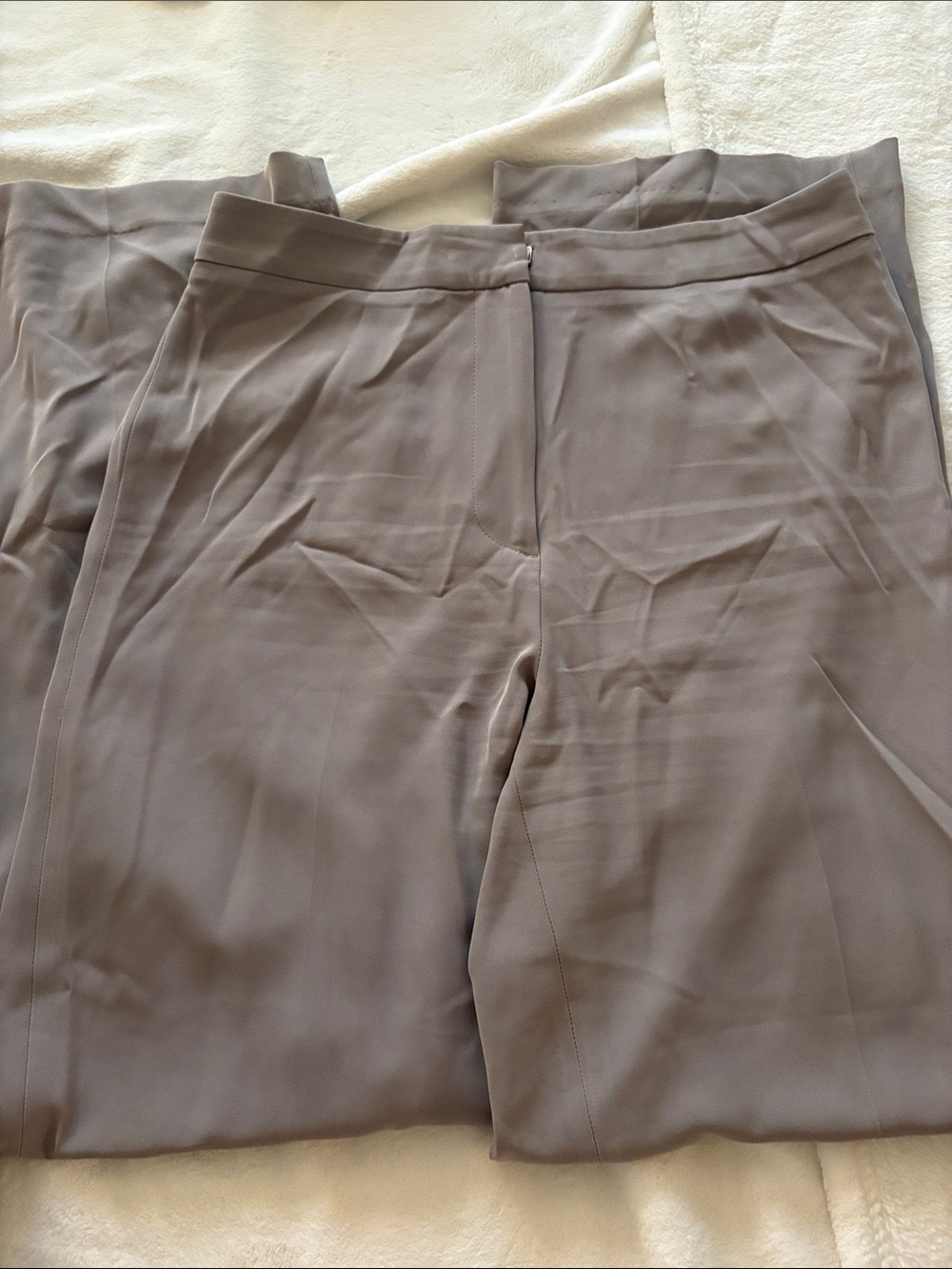 H&M Taupe Wide-Leg Trousers